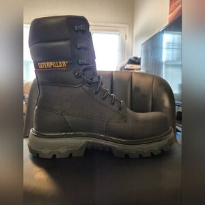 Caterpillar Black Work Boots Size 8